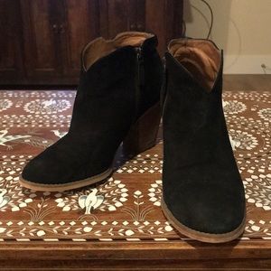 Susina Black Suede Booties